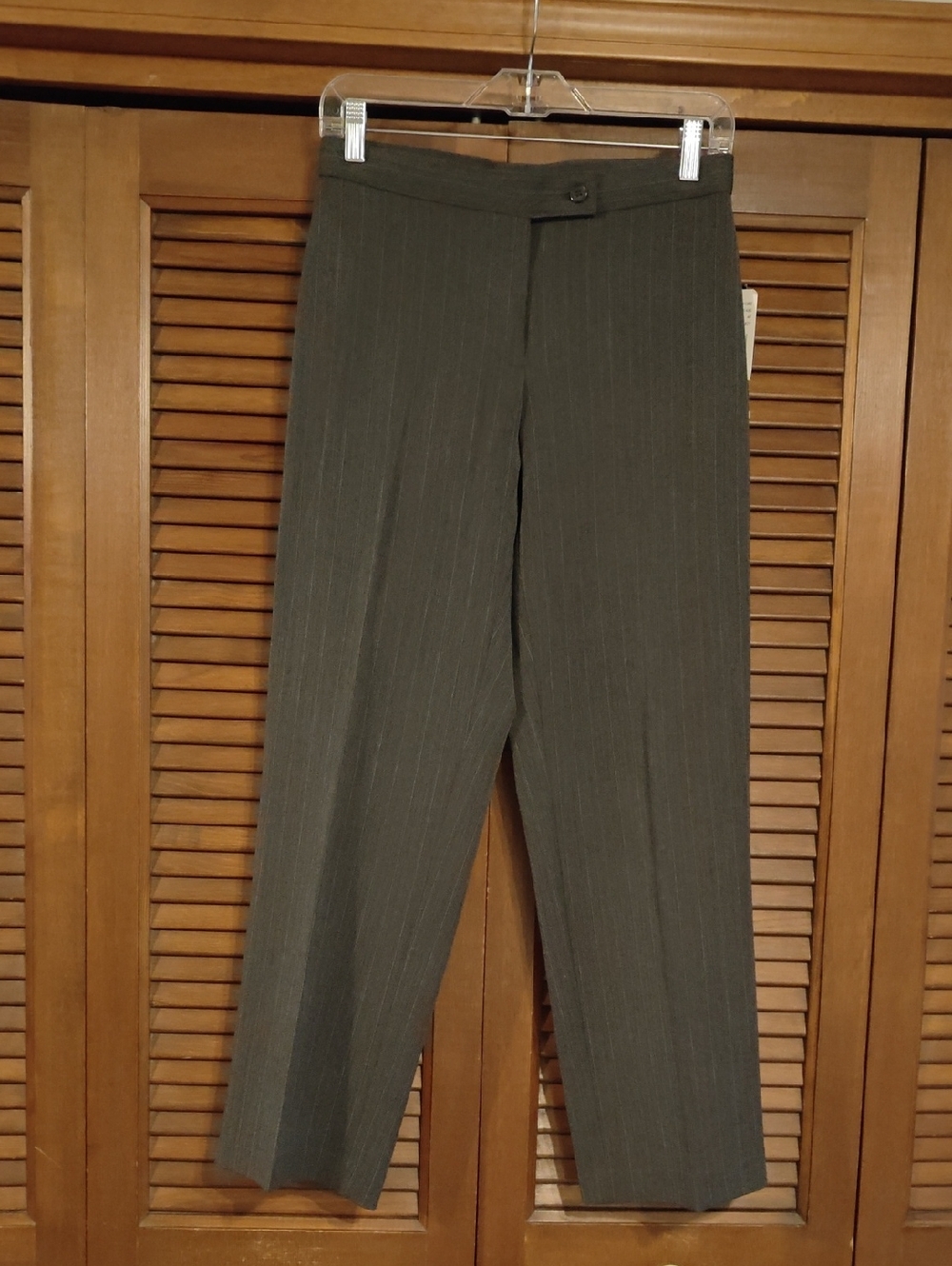 NWT Briggs New York Charcoal Pinstripe Dress Pants